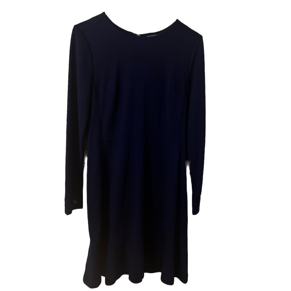 Ann Taylor Loft Dress Women’s Long Sleeve Back Zip Size 6 Blue